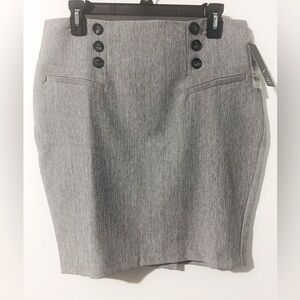 BCX  Juniors Gray Skirt Button-Detail Accents , Size 11.